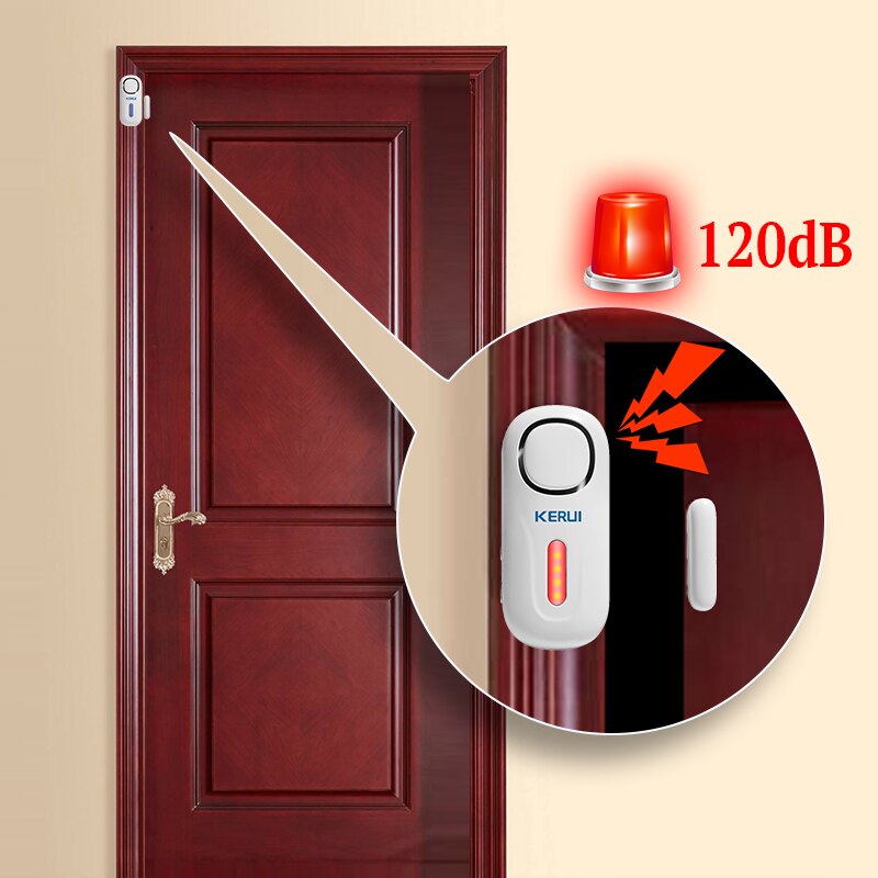 Kerui-ワイヤレスドアおよびウィンドウエントリセキュリテ - Home Security Lights のレビューと価格