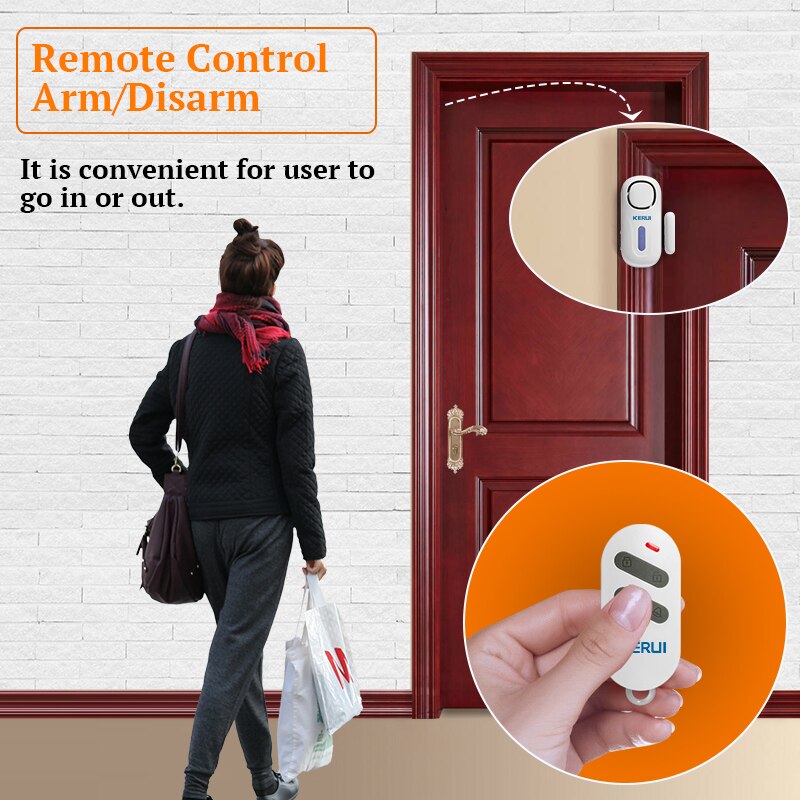 Kerui-ワイヤレスドアおよびウィンドウエントリセキュリテ - Home Security Lights のレビューと価格