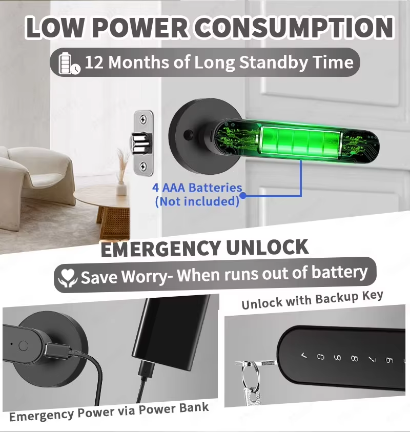 TTLock スマートデジタルドアロック、5つのキーレスエン - Home Security Door Reinforcement Lock のレビューと価格