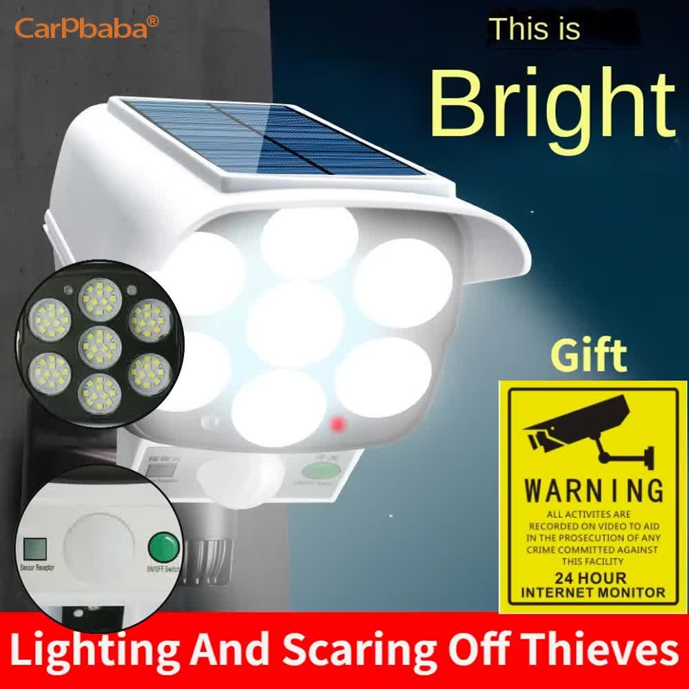 屋外ソーラーライト人感センサーセキュリティダミーカメラワイヤ - Home Security Lights のレビューと価格