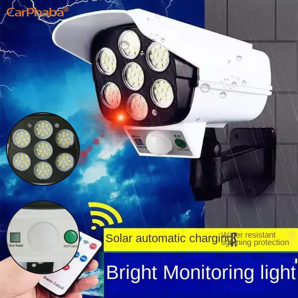 屋外ソーラーライト人感センサーセキュリティダミーカメラワイヤ - Home Security Lights のレビューと価格