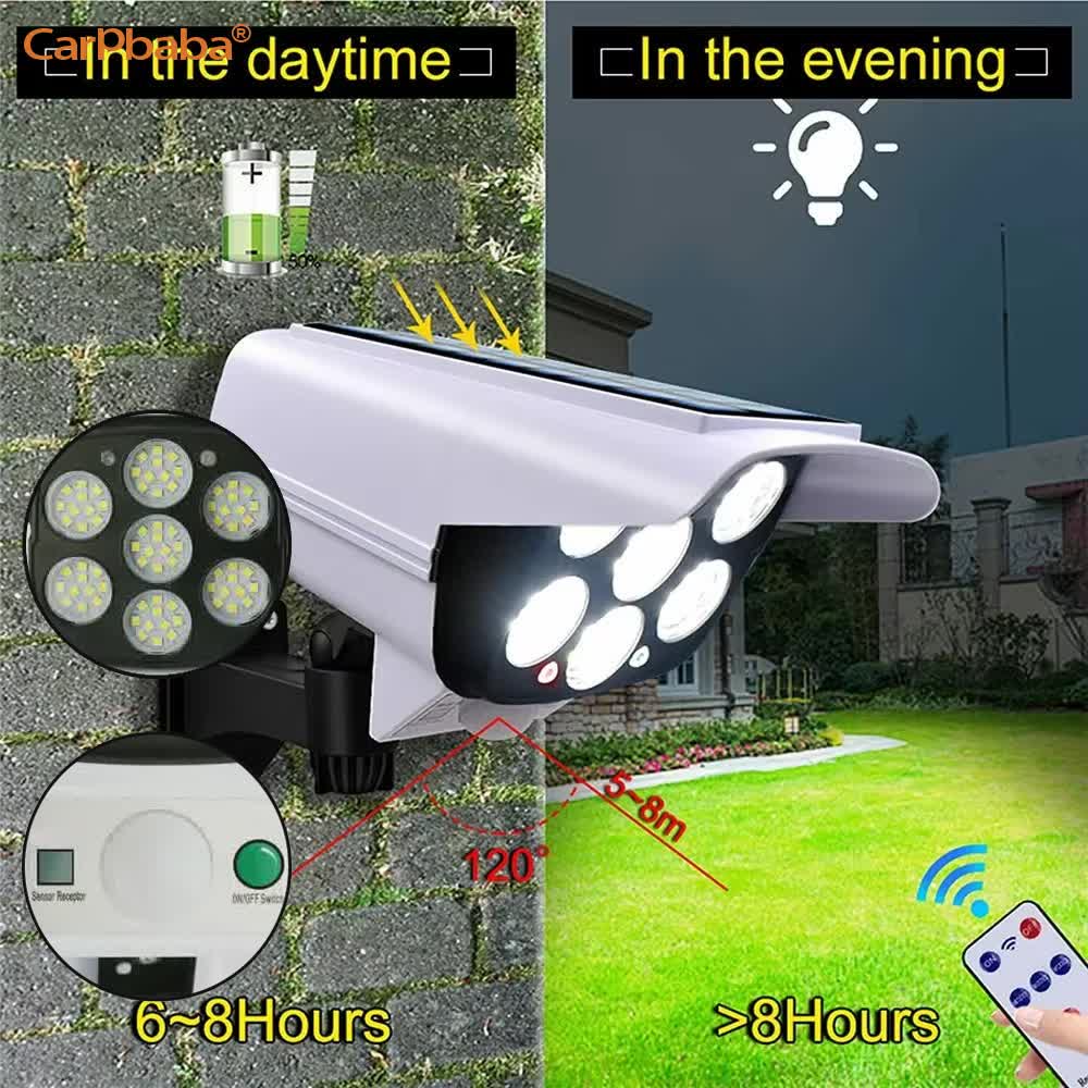 屋外ソーラーライト人感センサーセキュリティダミーカメラワイヤ - Home Security Lights のレビューと価格